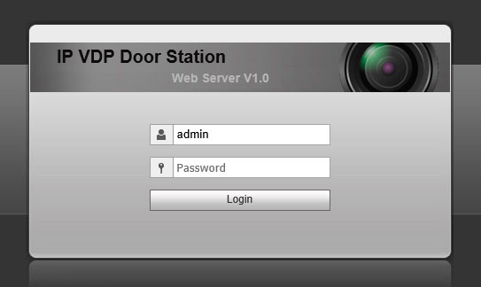 DHI-VTO2111D-WP подключение через веб-интерфейс